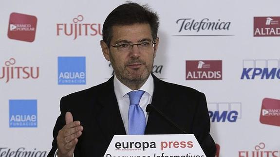 El ministro de Justicia, Rafael Catalá. 