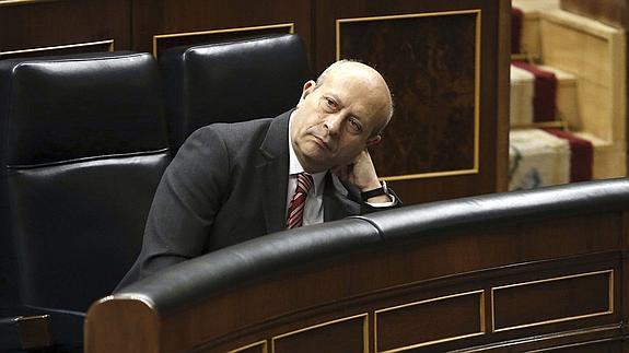 José Ignacio Wert, en el Congreso de los Diputados. 