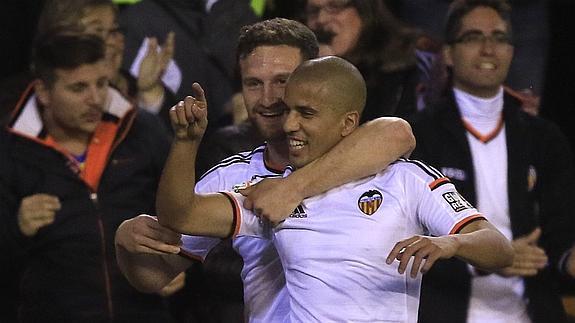 Feghouli, el autor de los dos primeros goles. 