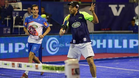 Juan Martín Díaz (i) y Fernando Belasteguín. 