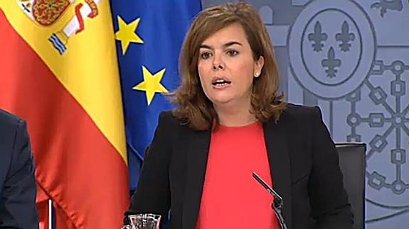 La vicepresidenta del Gobierno, Soraya Sáenz de Santamaría. 