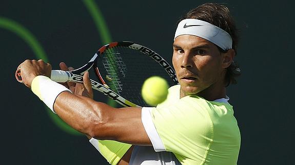 Nadal, durante un partido en Miami. 