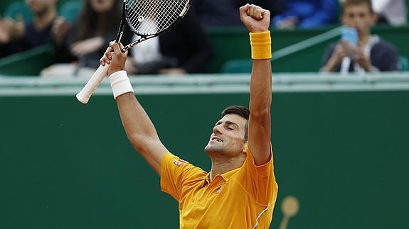 Djokovic celebra su triunfo. 