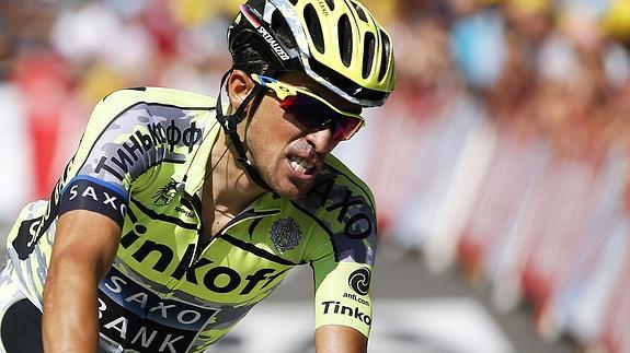 Contador, durante este Tour. 