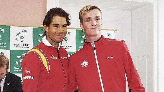 Rafa Nadal y Torpegaard. 