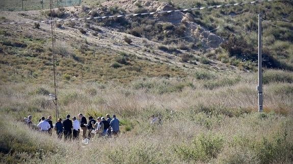 Técnicos de EE UU visitan Palomares en 2011. 