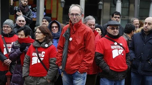 Concentración de afectados por la hepatitis C en Valladolid.