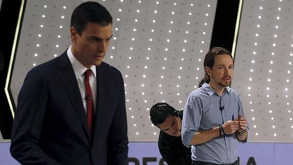 Sánchez e Iglesias, en un debate en la pasada campaña. 