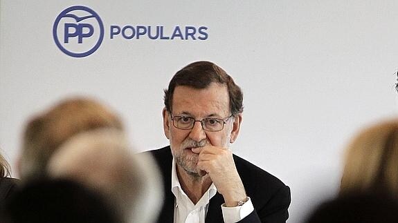 El presidente del Gobierno, Mariano Rajoy, en Barcelona. 