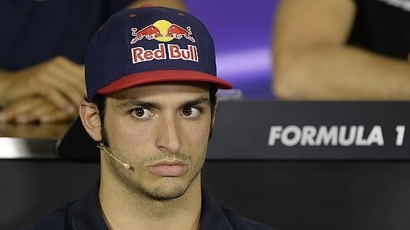 Carlos Sainz en rueda de prensa. 