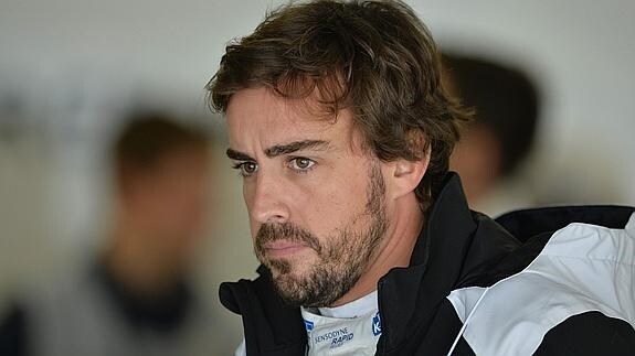 Alonso, durante un Gran Premio. 