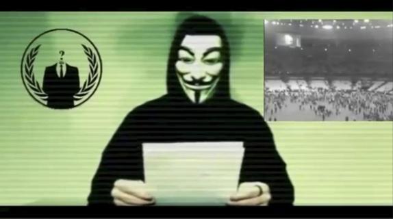 Vídeo difundido por el grupo de hackers Anonymous.
