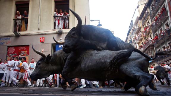 Tercer encierro en Pamplona.