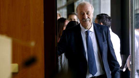 Del Bosque, durante un acto de prensa. 