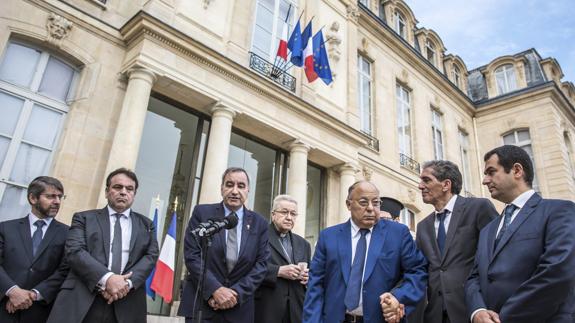 Representantes de las diferentes religiones presentes en Francia.