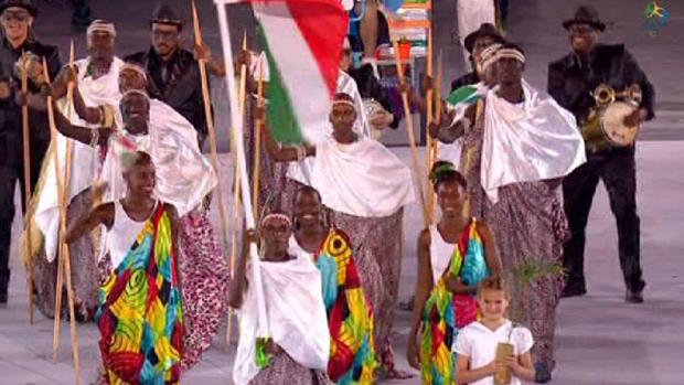 La delegación de Burundi, en el desfile