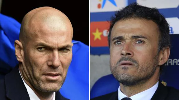 Zinedine Zidane y Luis Enrique. 