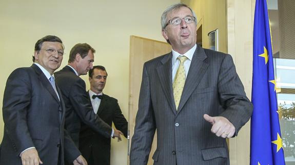 José Manuel Durao Barroso y Jean-Claude Juncker, en Bruselas.