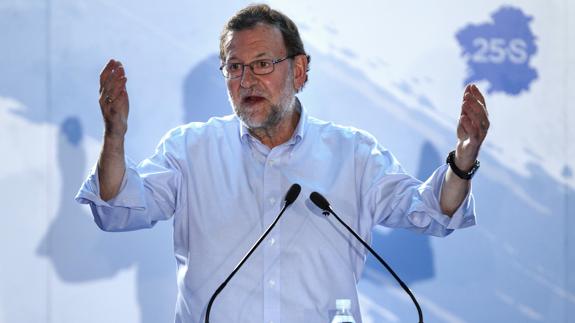 Mariano Rajoy en un acto en Lugo.