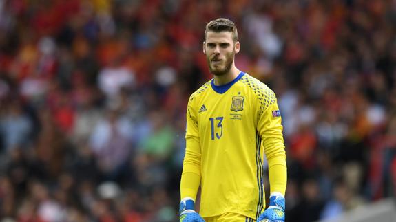 De Gea, en un partido con España. 