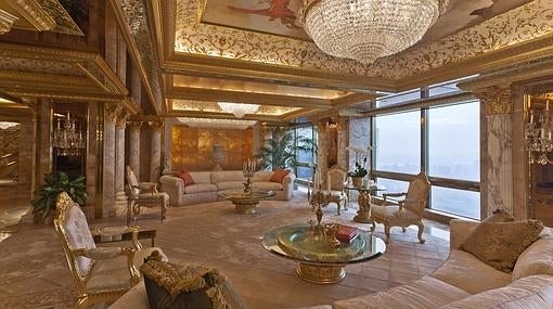 Salón de la casa de Trump en Nueva York.