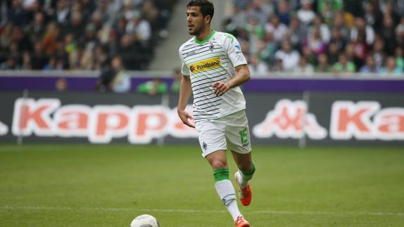 Domínguez, con el Borussia. 