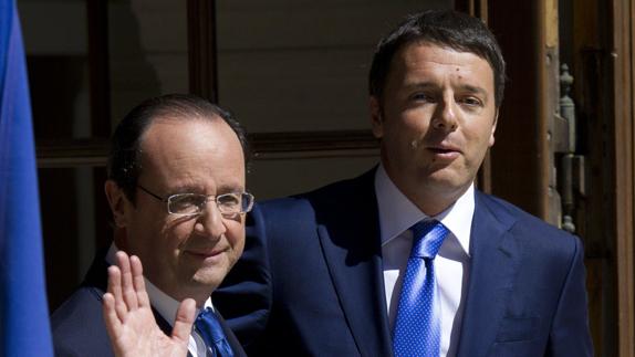 François Hollande y Matteo Renzi.