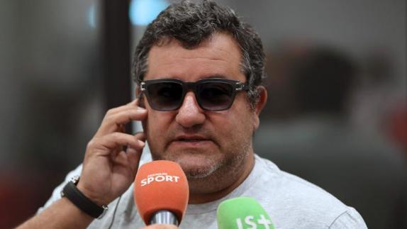 El agente Mino Raiola, el pasado mes de septiembre. 