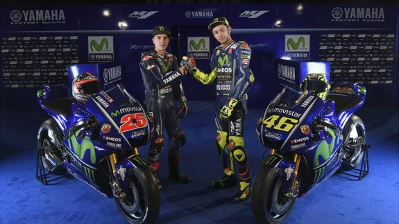 Maverick Viñales y Valentino Rossi. 