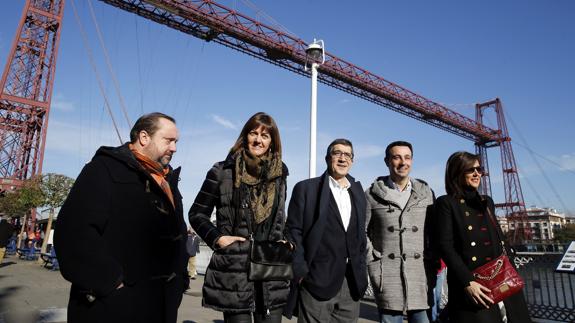 Patxi López, en Portugalete.