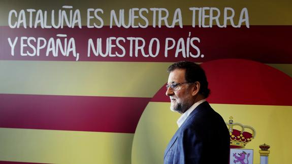 Rajoy en el acto de clausura del XIV congreso del PPC.