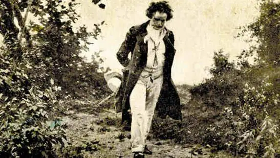 'Beethoven paseando por el bosque', por Shmid. 