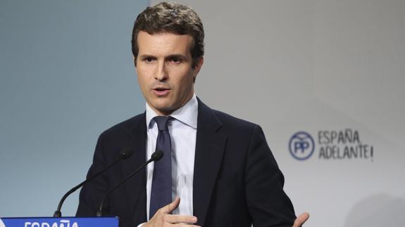 El vicesecretario general de Comunicación del Partido Popular, Pablo Casado.