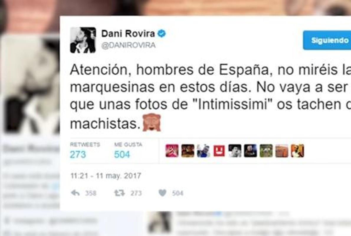 Captura del tuit de Dani Rovira.