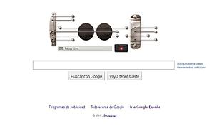 Les Paul toca la guitarra en Google con un doodle musical
