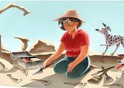 Doodle dedicado a la arqueóloga británica Mary Leakey :: Google