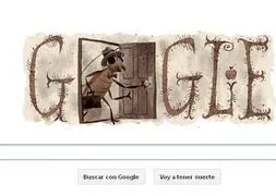 El doodle que homenajea a Frank Kafka. :: Google | Vídeo: laverdad.es