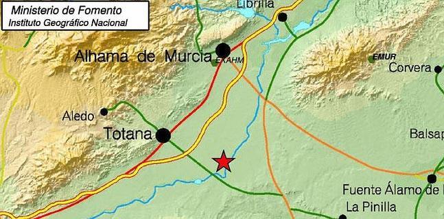 Situación geográfica del epicentro. | IGN