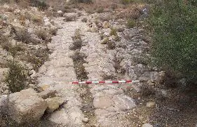 ADOQUINES. La calzada romana hallada en Ulea. LA CARRAHILA