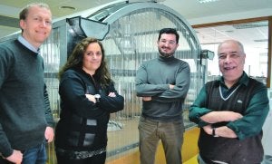 Johannes Hunink, Sandra García, Victoriano Martínez y Alain Baille, en la constitución de la empresa ::                                                        LV