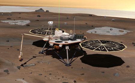 El vehículo explorador ‘Phoenix’ detecta una nevada sobre el polo norte de Marte