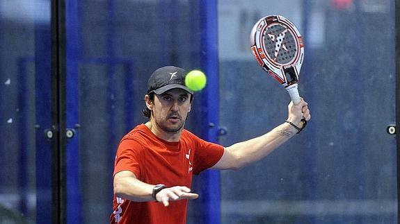 Ángel Ruiz, el lunes en la Ciudad del Pádel, en el polígono de San Ginés.