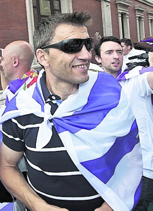 Djukic, celebrando el ascenso. 