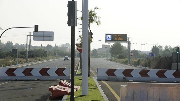 Obras en un tramo de la Costera Sur de Murcia.