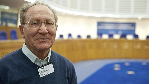 El ciezano José Antonio Fernández, en el Tribunal de Estrasburgo. 