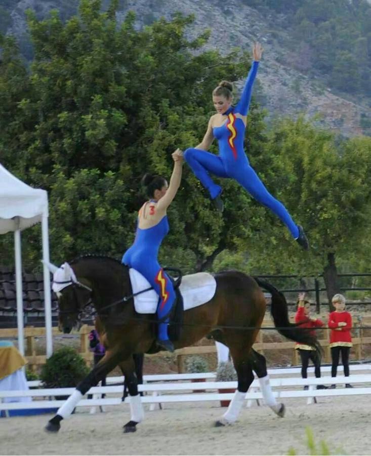 Campeonato de equitación, modalidad de volteo. 