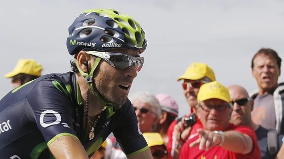 Alejandro Valverde, en la etapa de este sábado. 