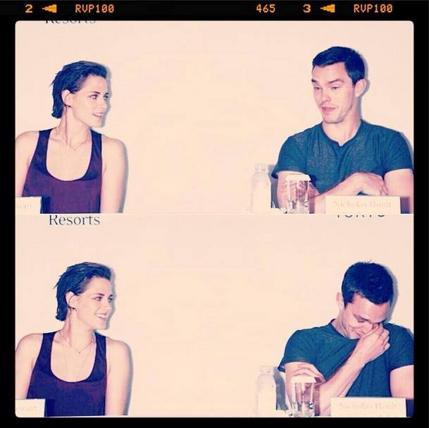 Imagen compartida por Nicholas Hoult en su perfil de Instagram junto a Kristen Stewart. 