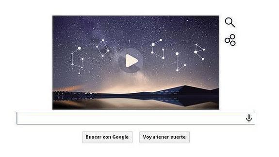 El doodle de Google homenajea a la Lluvia de Perseidas