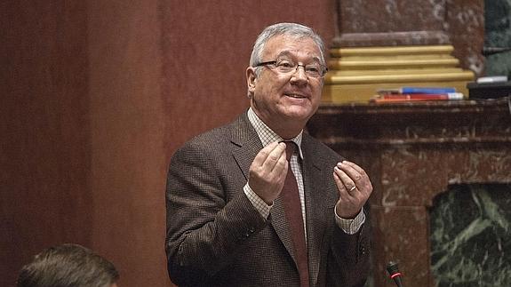 Ramón Luis Valcárcel, en la Asamblea cuando aún era presidente.